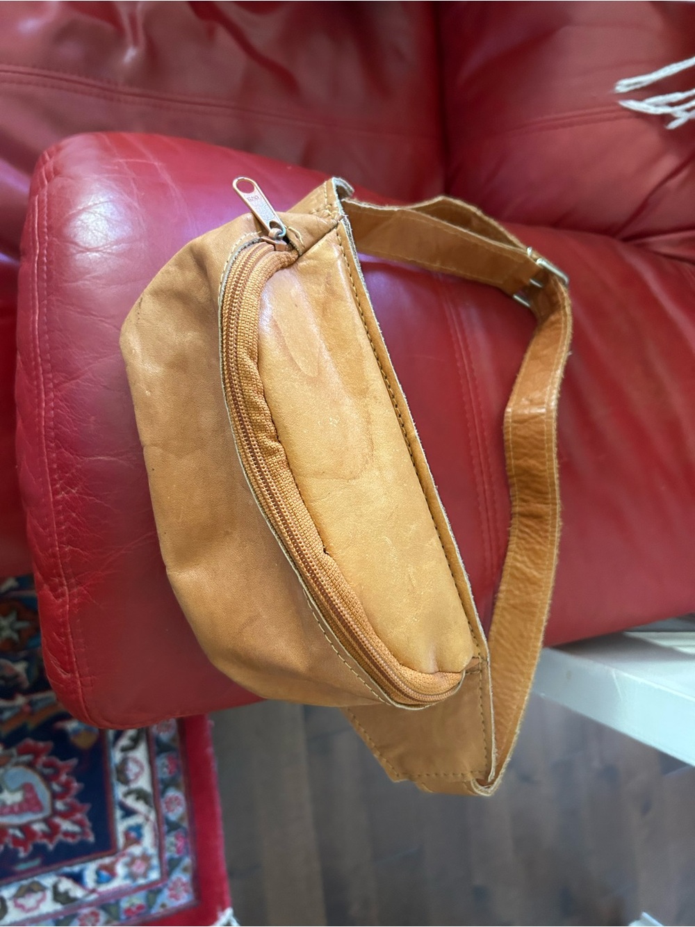 Leather Tan Waist Pack - Men